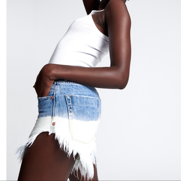🆕 One teaspoon Hollywood Dip dye denim shorts size 26 - Picture 6 of 6